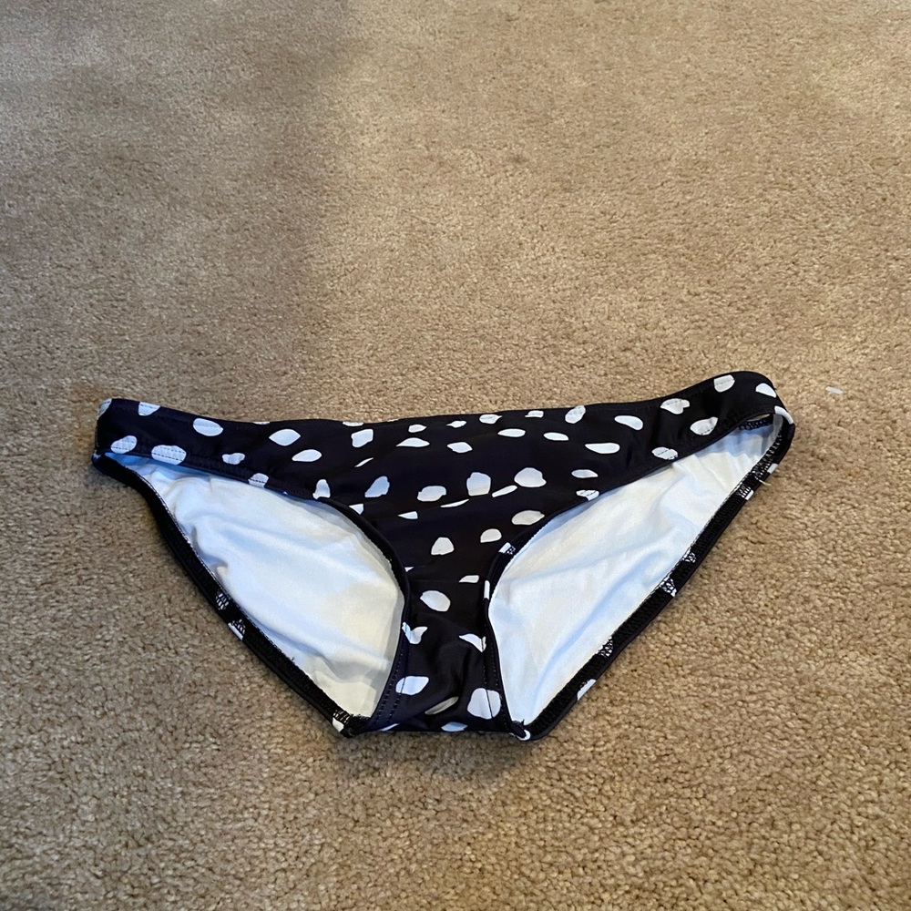 Black and White Poka-Dotted Swim Bottoms